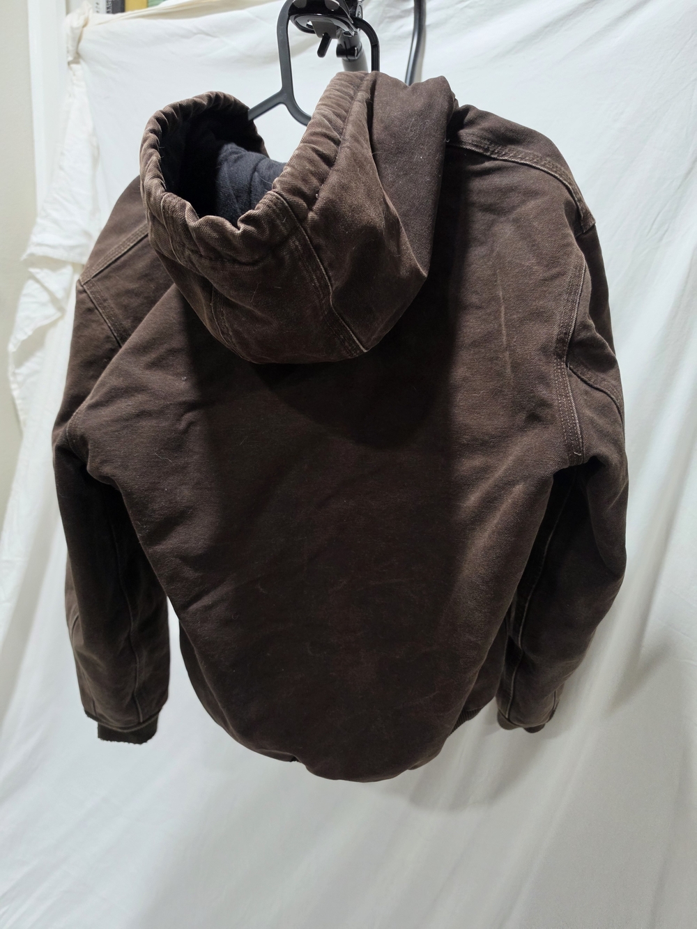 Carhartt Dark Brown Hooded Zip Work Jacket - Picture 4 of 4